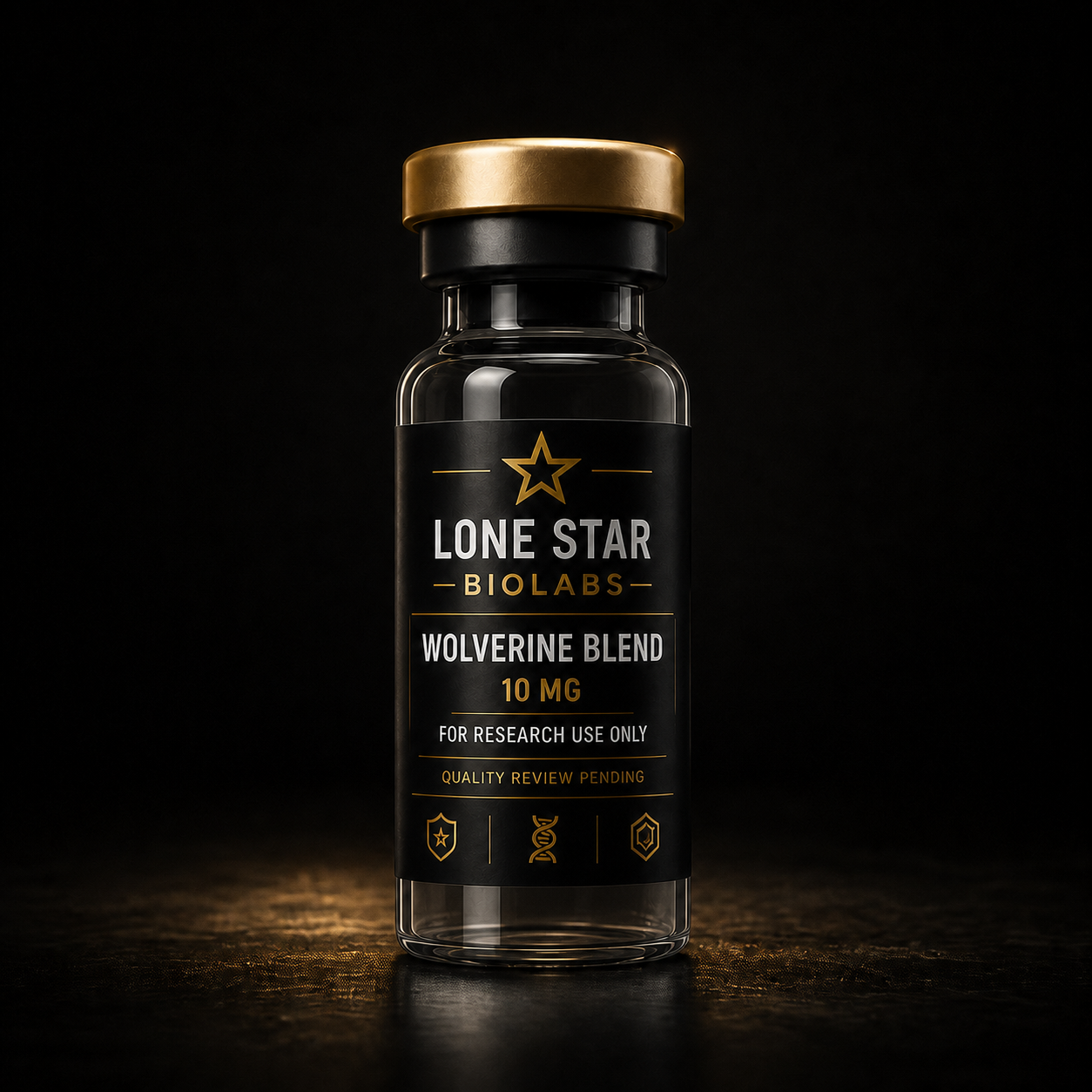 Empty Wolverine Blend 10 mg research vial